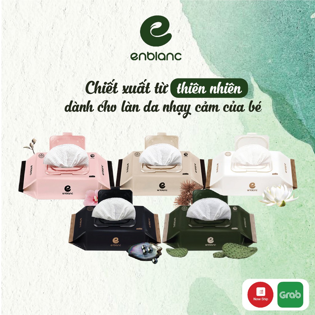 Khăn ướt cao cấp ENBLANC ORGANIC cho bé 68-74 miếng/gói