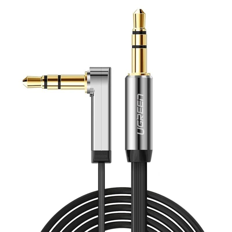 Cáp âm thanh 2 đầu 3.5mm dây dẹt đầu vuông góc 90 độ UGREEN 10729 10728 10599 10598 10597 10596 AV119
