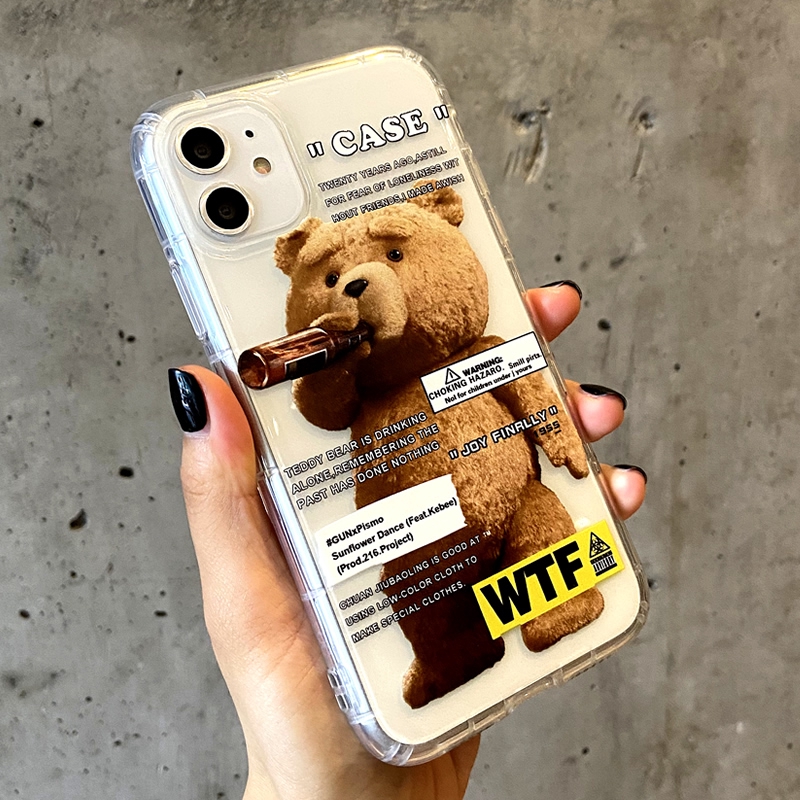 Ốp điện thoại họa tiết gấu cho iPhone 6/6 Plus/7/7 Plus/8/8 Plus/X/XS/XR/XS MAX/11/11 PRO/11 Pro MAX/SE | BigBuy360 - bigbuy360.vn