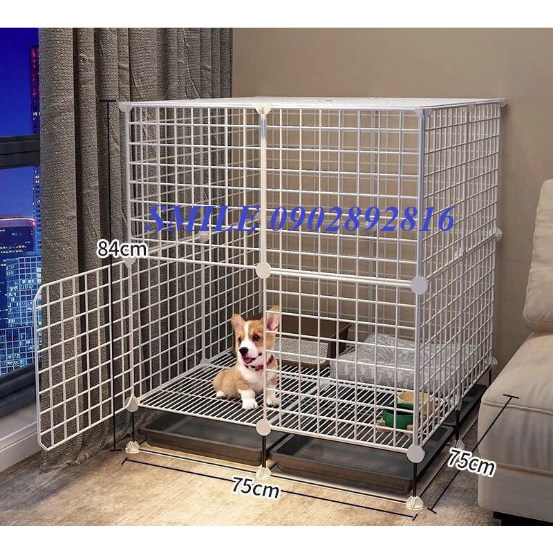 [TẶNG KHAY VỆ SINH] COMBO CHUỒNG, LỒNG LƯỚI THÉP SIZE LỚN CAO CẤP CHO CHÓ MÈO THÚ CƯNG ĐA NĂNG