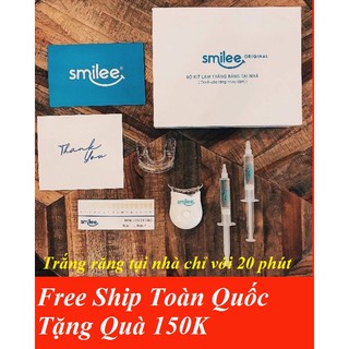 [Nowship 0đ + Quà150🎁 + 25% ] Bộ-kit tẩy-trắng-răng-tại-nhà-Smilee - Hàng nhập khẩu USA - ISO 22716 - 2007 | Smilee Max
