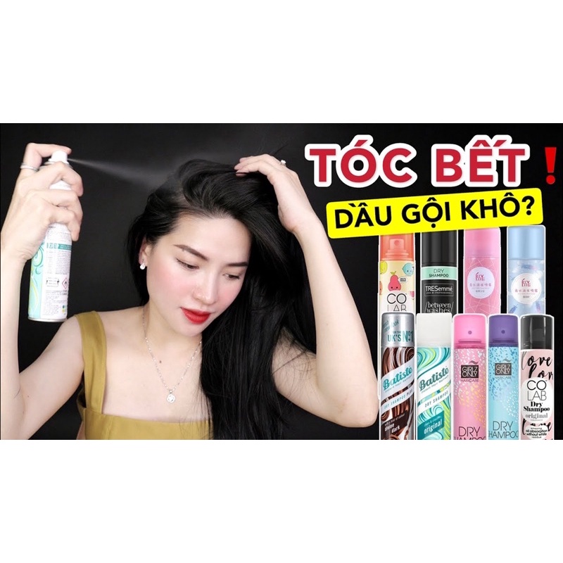 Chai Xịt Gội Đầu Khô, Xoá Sạch Dầu Nhờn Trên Tóc Bết Chỉ 5 Giây