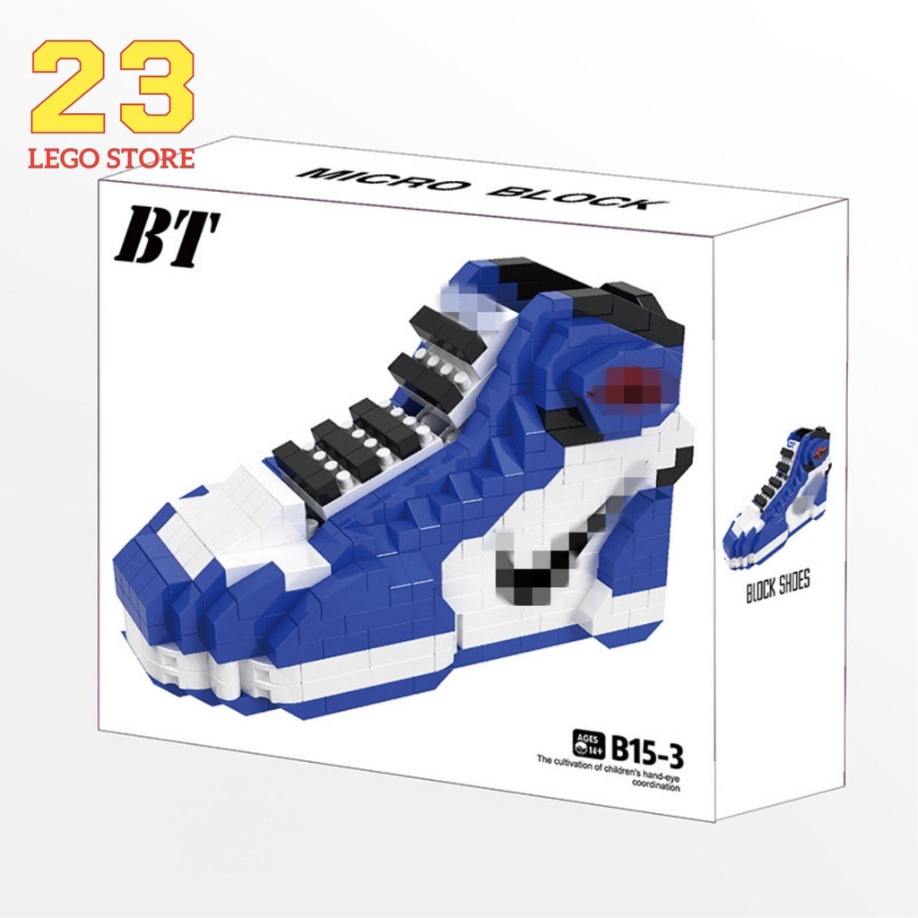 Bộ đồ chơi lắp ghép Giày thể thao Sneakers mini cực ngầu, Đồ chơi lắp ráp giày Sneakers Nike