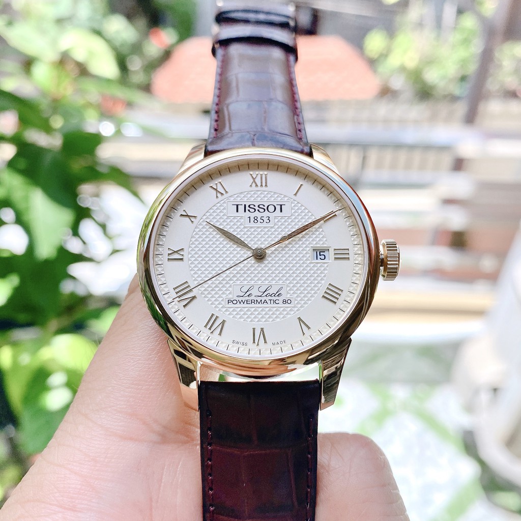 Đồng hồ Nam chính hãng Tissot 1853 Le Locle Powermatic 80 T006.407.36.263.00 Lịch ngày-Máy cơ tự động-Dây da-Size 39mm