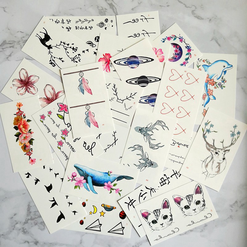 Set 50 Hình Xăm Dán Trang Trí Tạm Thời