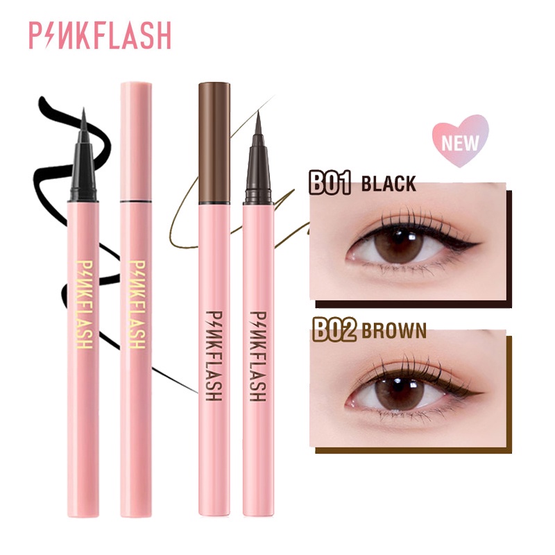 Màu Hồng Phấn #Bút Kẻ Mắt Dạng Lỏng Màu Đen Chống Thấm Nước Tự Nhiên pf-e01 Ohmyrine