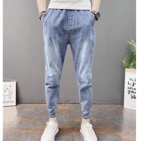 Quần Jean Nam Chất Bò DR03RT Ống Côn Xám xanh Cá Tính Trẻ Trung