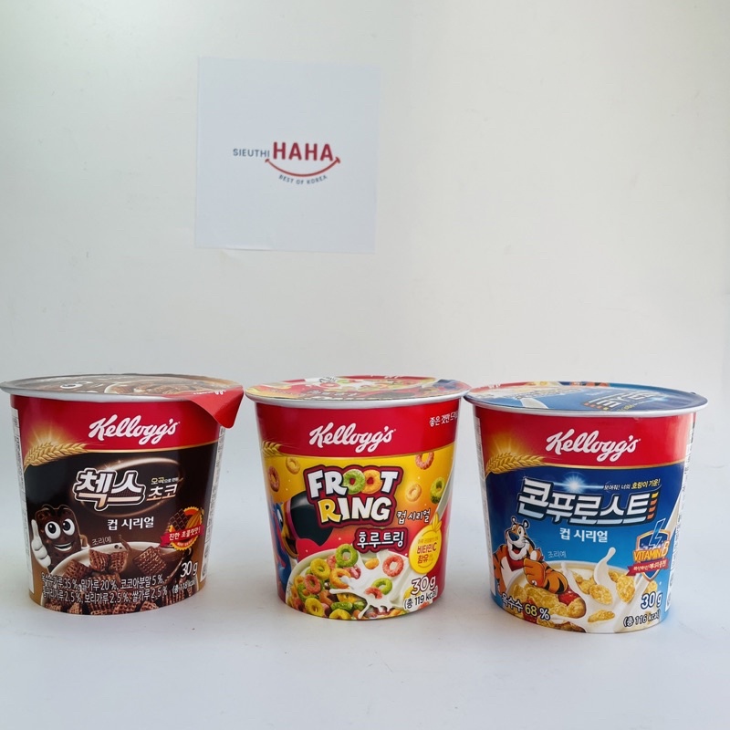 [Đủ vị] Ngũ cốc ăn sáng Kelloggs Hàn Quốc FROOT RING cốc 30G 후루트링