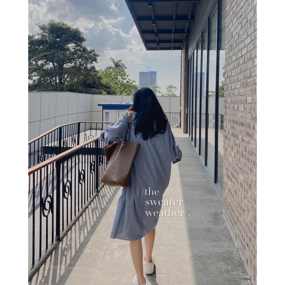 Váy Sơ Mi Nữ Dài Tay Kẻ Caro - BaoBao.Clothing [FREESHIP] -  Đầm khuy cài dáng dài qua gối thiết kế đơn giản | BigBuy360 - bigbuy360.vn