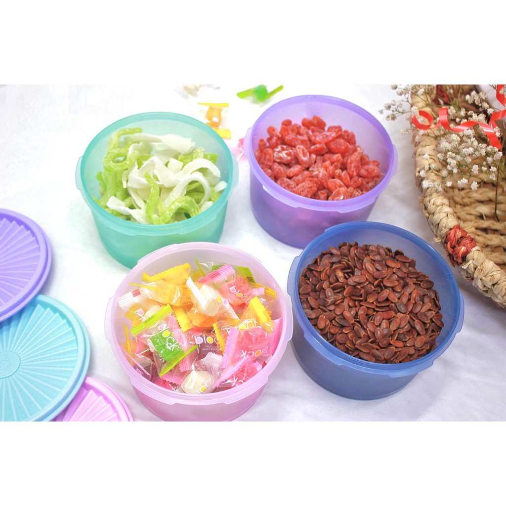 Bộ hộp bảo quản thực phẩm Midi Deco 4 hộp Tupperware