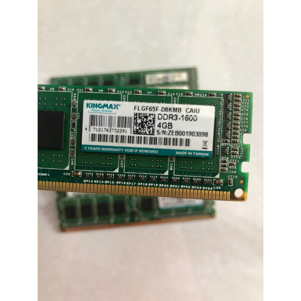 Ram 4G DDR3 Bus 1600 Kingmax. Hàng đã sử dụng. BH 1 tháng.