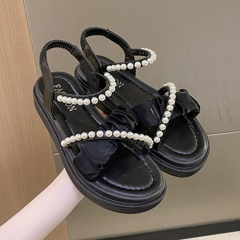 Giày Sandal Đế Dày Quai Chéo Thời Trang Mùa Hè Phong Cách Phương Tây