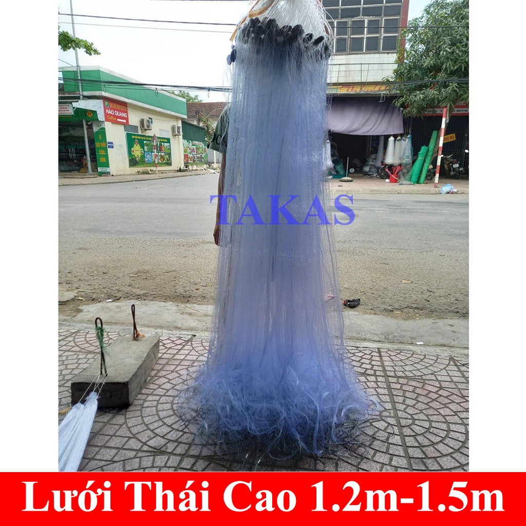 Lưới Đánh cá Tàng Hình Thái lan cao 1.5m dài 100m lỗ 4.5p tới 10 phân