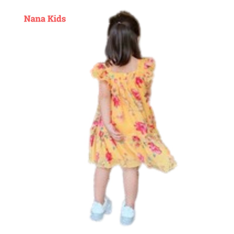 Đầm váy voan lụa bông Hồng cánh tiên thương hiệu SOFA CANDY chất voan nhẹ mát mềm thấm hút mồ hôi  từ 1 tuổi đến 8 tuổi