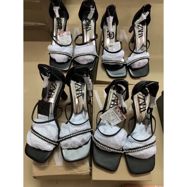 ORDER 🌸 ZR Giày dây ngang quai mảnh mũi vuông đá gót nhọn 9cm