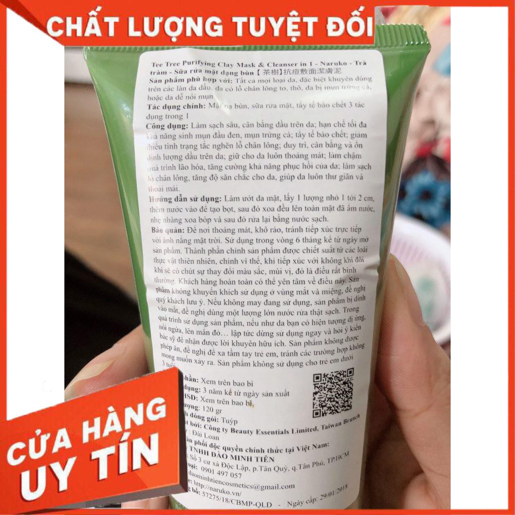 Sữa rửa mặt, sữa rửa mặt Naruko tràm trà, sữa rửa mặt phù hợp da dầu da mụn | BigBuy360 - bigbuy360.vn