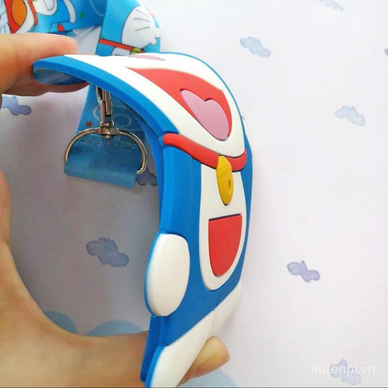 DORAEMON Bao Da Đựng Thẻ Đa Năng Có Dây Đeo