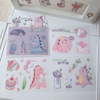 ❣️ảnh thật❣️ set 4 tấm sticker dán sổ xinh xắn giá sỉ giá rẻ❣️