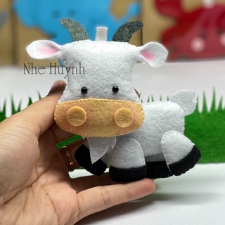 Móc khóa vải nỉ con dê