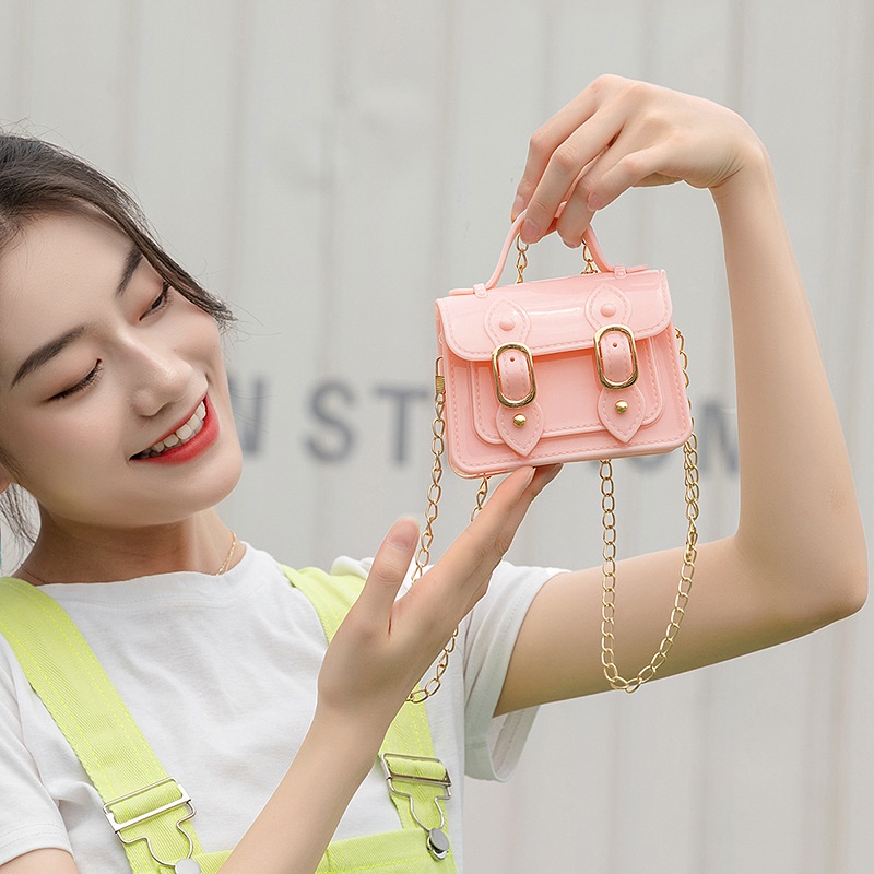 Túi Đeo Chéo Mini Màu Sắc Ngọt Ngào Thời Trang Mùa Hè Cho Nữ