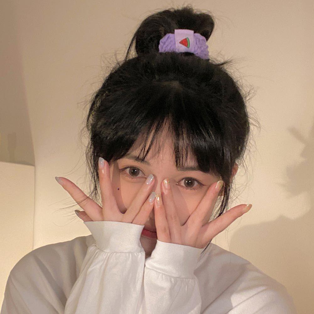 VANES1 Dây Cột Tóc Scrunchies Họa Tiết Trái Cherry / Dưa Hấu Phong Cách Cổ Điển Xinh Xắn