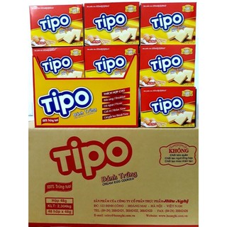 Thùng 48 hộp bánh trứng Tipo 39g Hữu Nghị