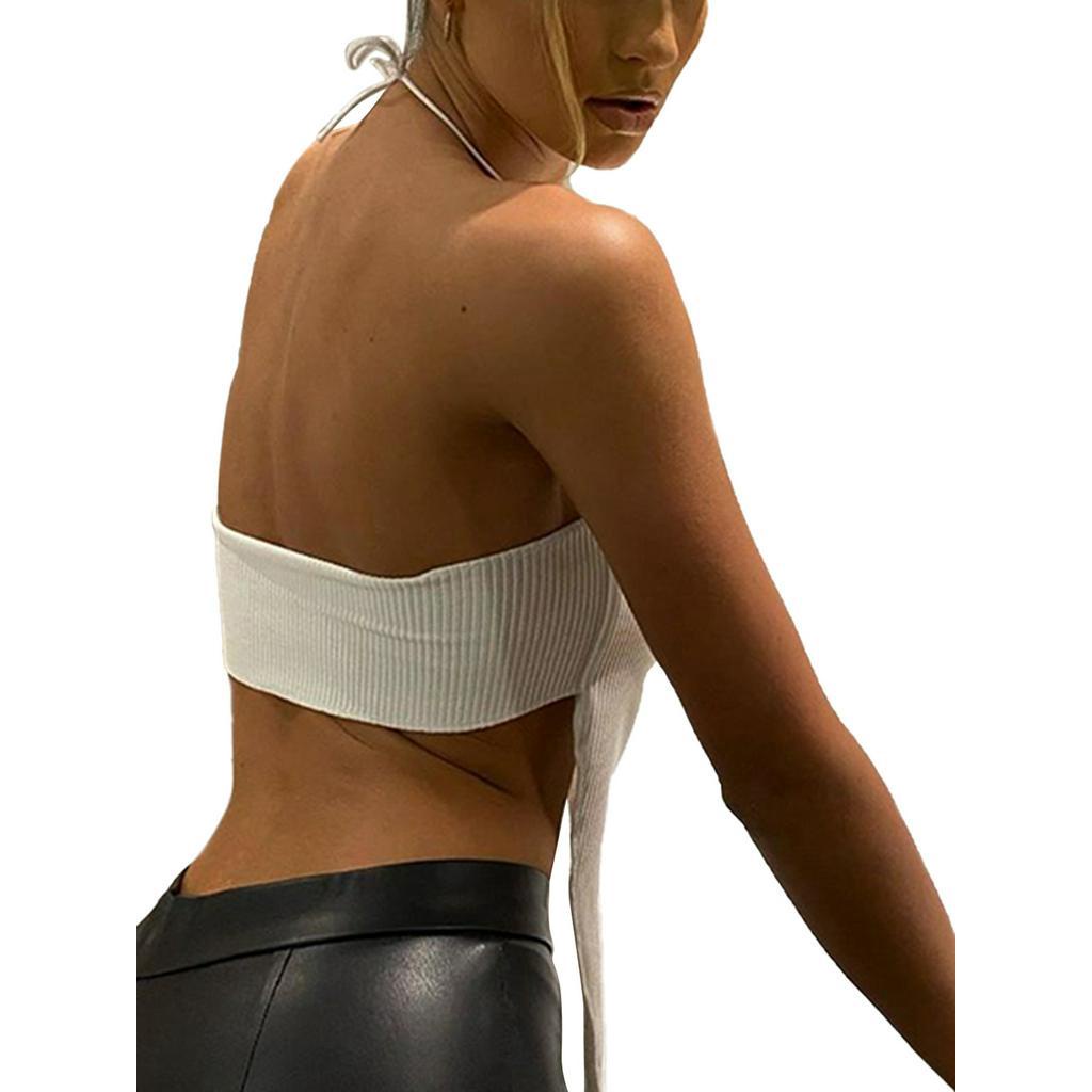 Áo Lửng Hai Dây Màu Trơn Gợi Cảm Cho Nữ