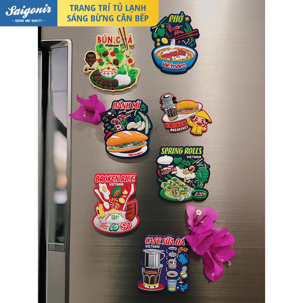 Nam châm Nhựa Dẻo Trang Trí Tủ Lạnh Fridge Magnet Saigonir - Hình Ảnh Con Người Việt Nam - Quà lưu niệm Việt Nam