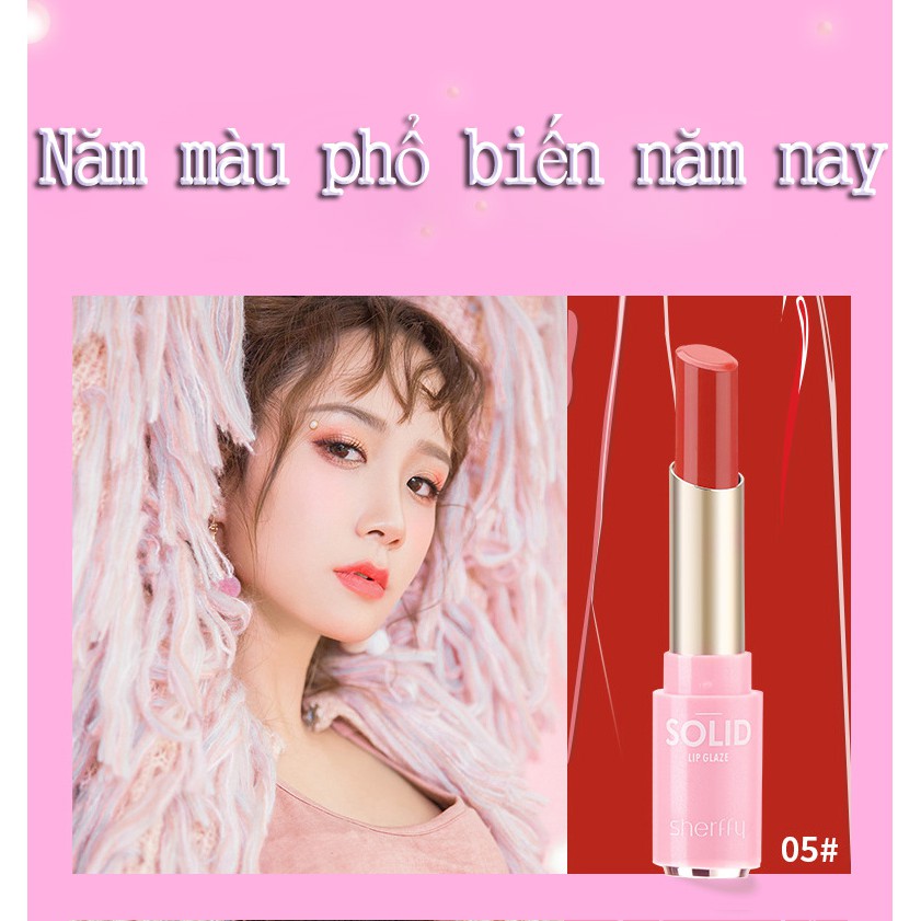 [ HOT ] Set Son 5 thỏi Solid lip glaze dành cho những cô gái yêu màu hồng ^^