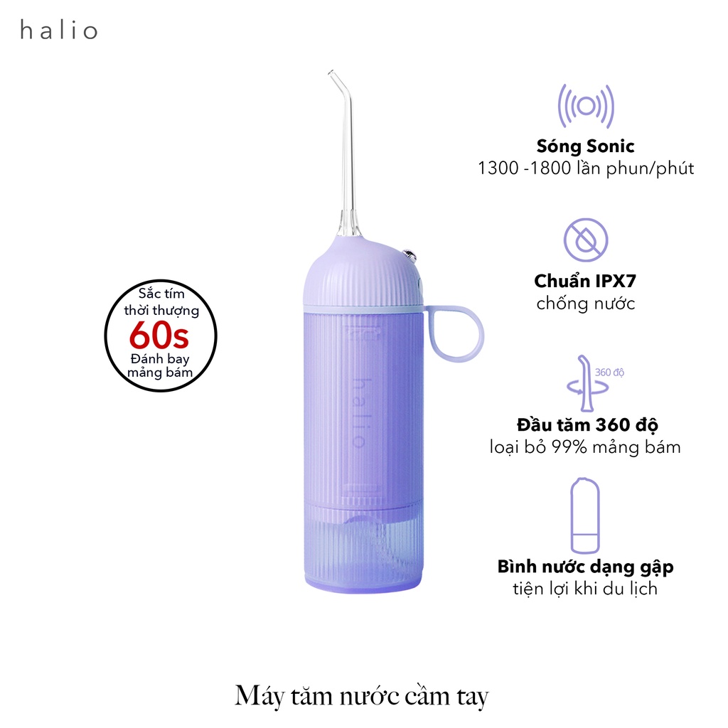 Máy Tăm Nước Cầm Tay Halio UltraClean Oral Irrigator - Periwinkle