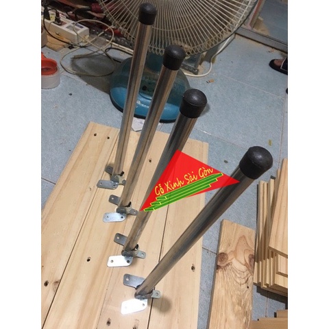 Bộ 4 chân bàn gấp bằng sắt ống cao 40cm, dễ dàng lắp ráp