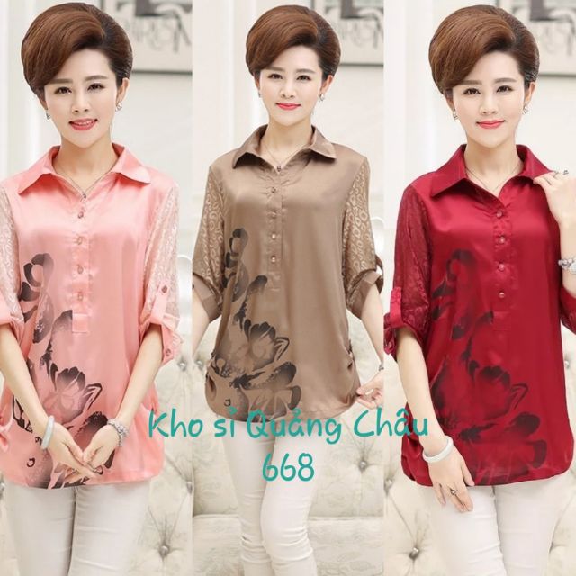 Áo sơ mi lụa Quảng Châu