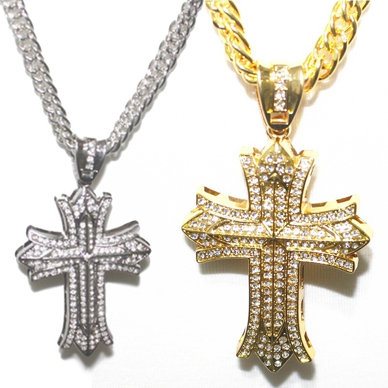 Vòng cổ Kim Loại Mặt Thánh Giá 3D Độc Đáo