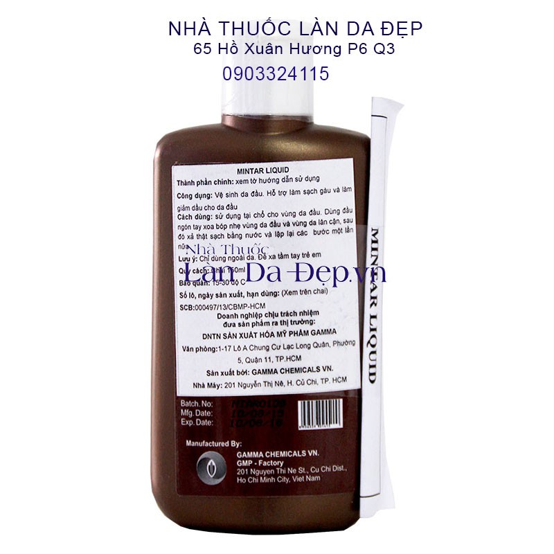 (CHÍNH HÃNG Làn Da Đẹp) MINTAR LIQUID - Dầu gội nấm