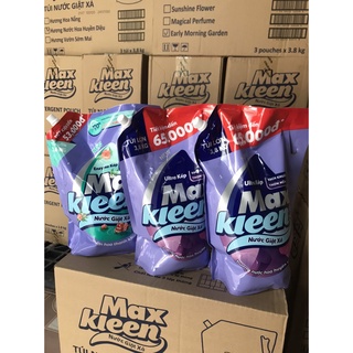 Nước xả maxkleen các hương thơm huyền diệu 3.8kg, hoa nắng 3.8kg, sớm mai 3.8kg, Vườn hoa thanh khiết 3.6kg (Hương mới)