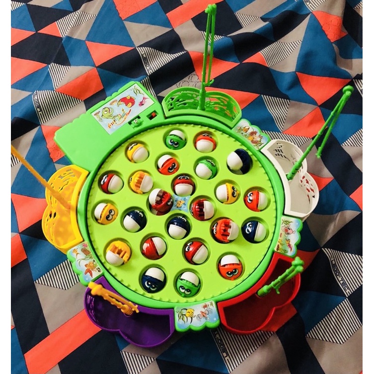 Bộ đồ chơi câu cá 45 con đĩa xoay có nhạc fishing - tặng kèm pin