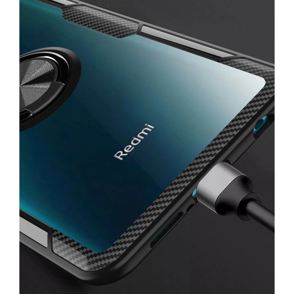 Ốp lưng Redmi Note 9s / Note 9 Pro giá đỡ Iring lưng trong viền màu cao cấp chất đẹp