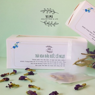 Trà hoa đậu biếc và cỏ ngọt sấy YEMI trà thảo mộc màu thực phẩm tự nhiên an toàn tốt cho sức khỏe