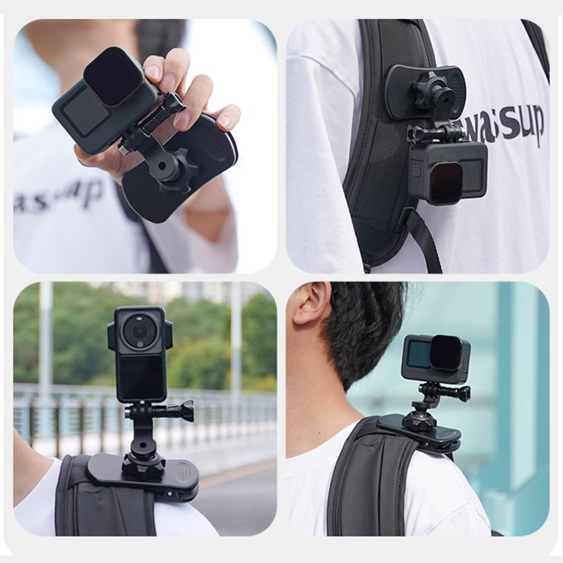 Hình ảnh Kẹp Gắn Ba Lô Xoay 360 Độ Cho Go Pro Hero 360 One R Pocket Action Camera Hành Động #9