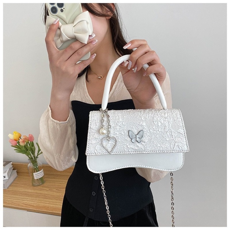 Túi Đeo Chéo Hình Vuông Nhỏ Họa Tiết Bướm / Trái Tim Thời Trang Mới 2022 Gylb1339