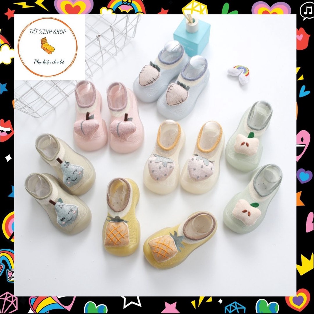 Giày bún tập đi cho bé đế cao su chống trượt cho bé kiểu dáng cute