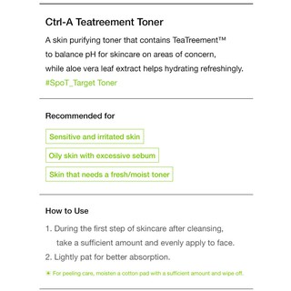 Toner Ctrl-A cải thiện làn da 120ml