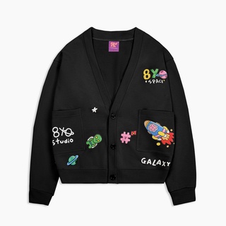 Áo khoác Cardigan 8YO Space - Đen