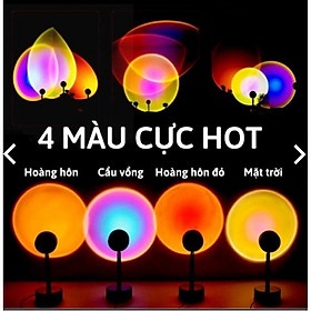 Đèn Hoàng Hôn, Sunset,Tích Hợp 4 Màu Trong 1 Đèn chiếu cầu vồng trang trí, chụp hình., quay video