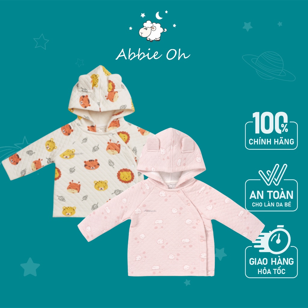 Áo Khoác Có Mũ AbbieOh Cài Chéo Cho Bé 0-3Y AK214 TMĐT