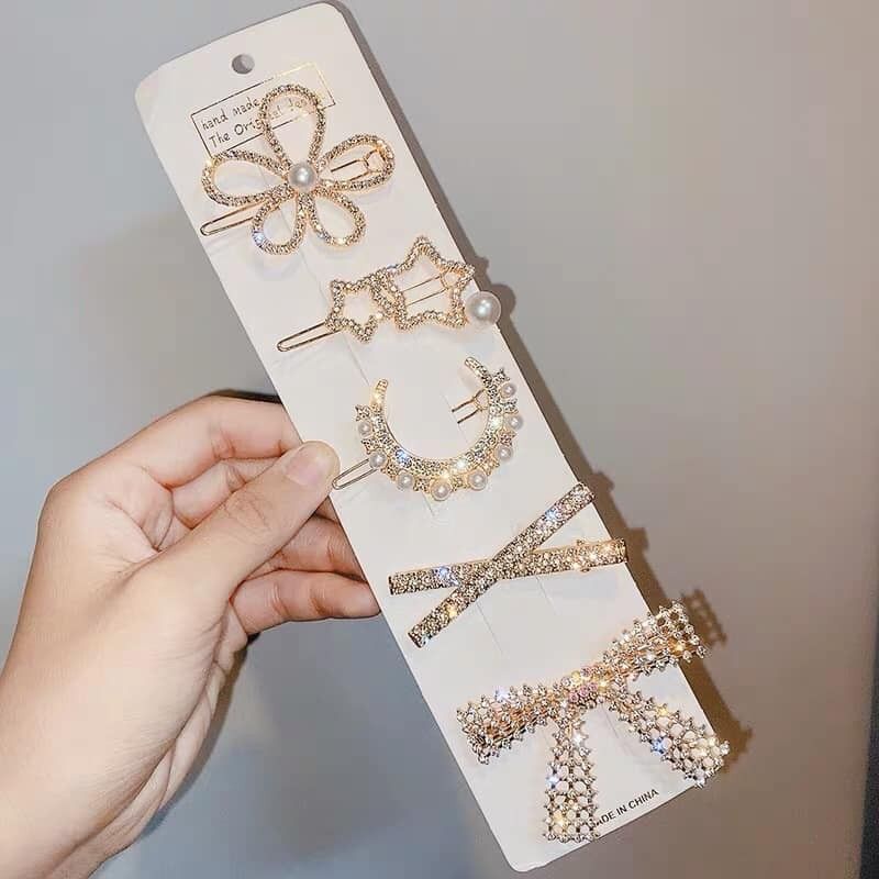 Set 5 Kẹp Tóc Tiểu Thư Cực Dễ Thương