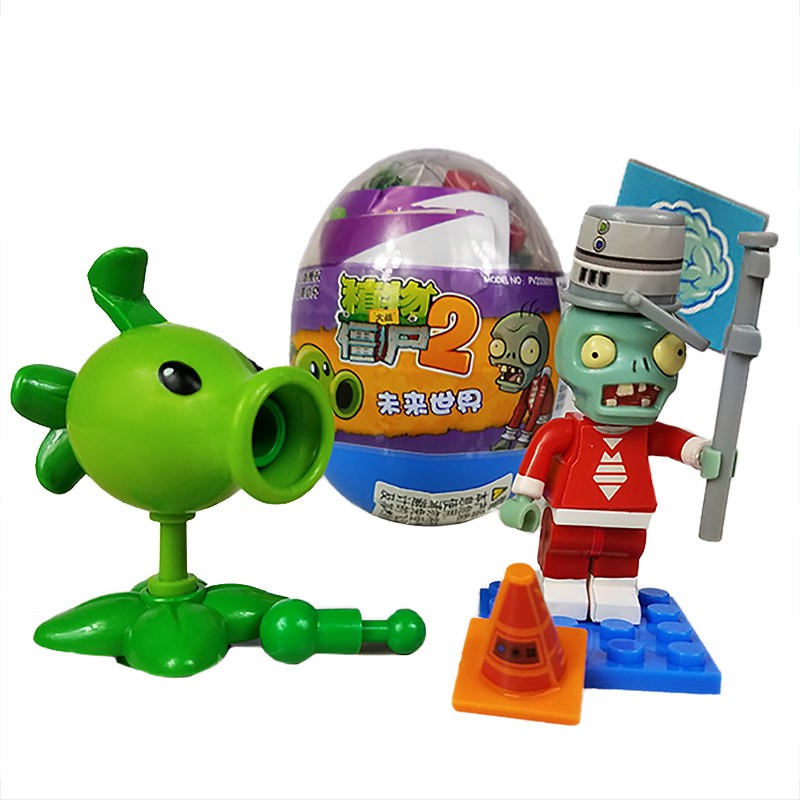 Hàng Có Sẵn Mới Bộ Đồ Chơi Xếp Hình Plants vs Zombies ABS PVZ Peashooter Cho Trẻ Em