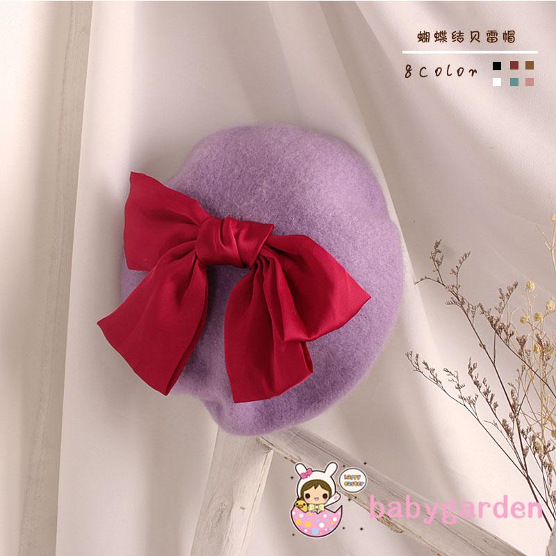 Mũ beret thắt nơ xinh xắn dễ thương cho bé gái