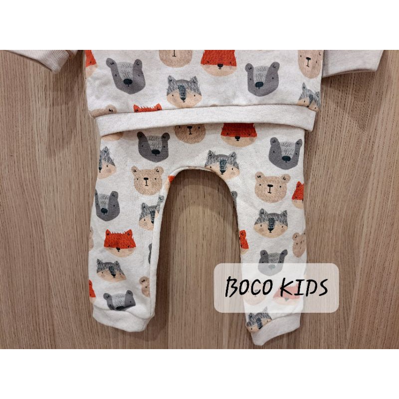 Bộ đồ thu đông lót nỉ họa tiết Matalan UK