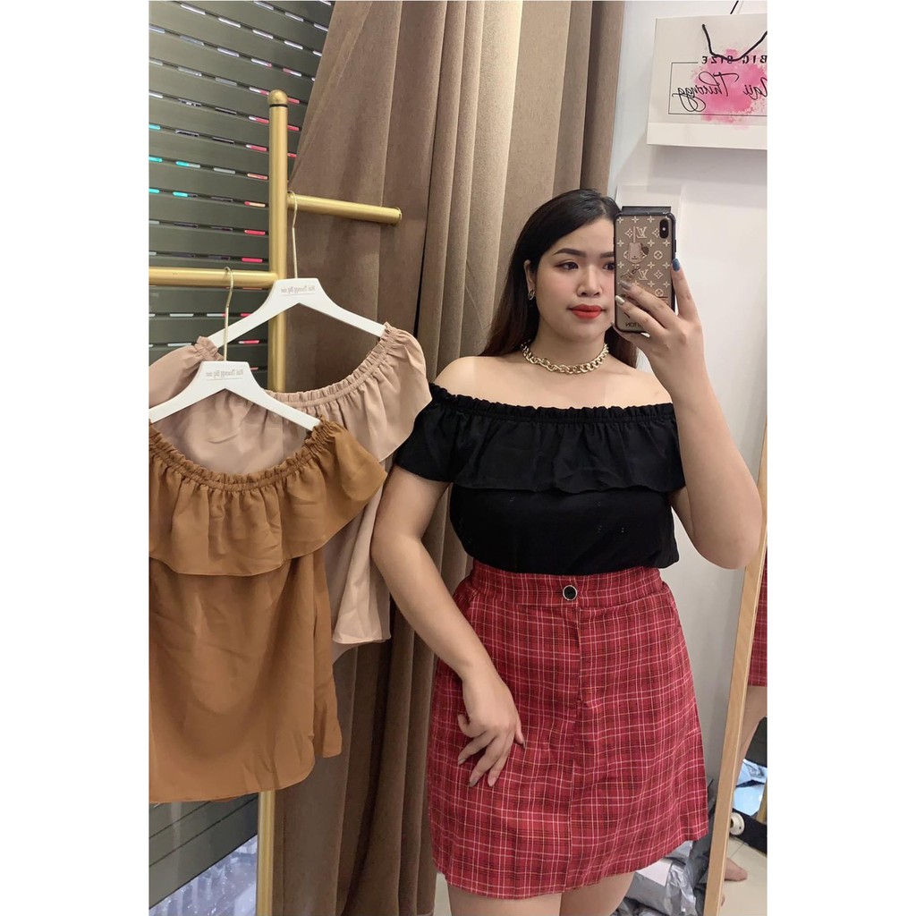 [Bigsize 55-100kg] Chân váy kẻ caro Huongbigsize đủ màu (kẻ ĐEN - ĐỎ - NÂU) 50-100kg có lót quần | BigBuy360 - bigbuy360.vn